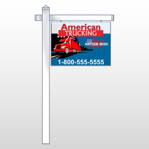 American Truck 295 18"H x 24"W Swing Arm Sign