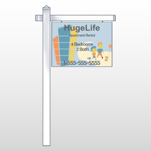 Apartment Building 29 18"H x 24"W Swing Arm Sign