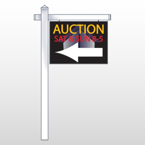 Auction Corner 650 18"H x 24"W Swing Arm Sign