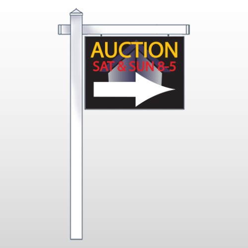 Auction Corner 701 Site 18"H x 24"W Sign