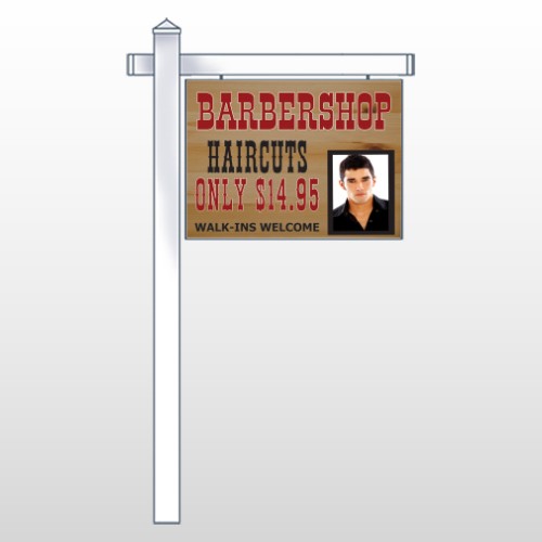 Barbershop Cuts 287 18"H x 24"W Swing Arm Sign