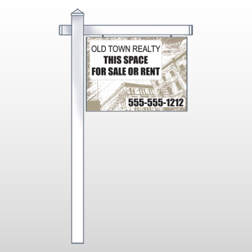 Biege Buildings 657 18"H x 24"W Swing Arm Sign