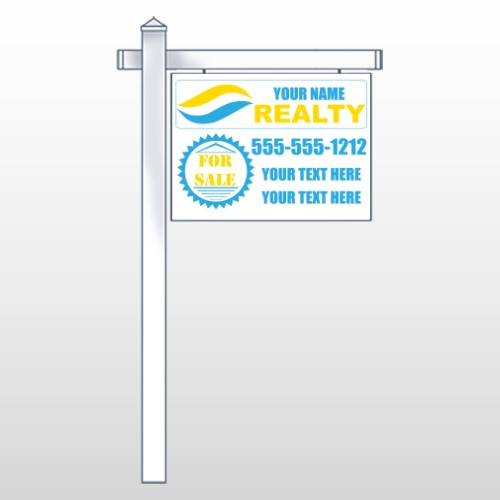 Blue Bottle Cap 658 18"H x 24"W Swing Arm Sign