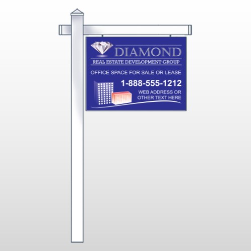 Blue Diamond 656 18"H x 24"W Swing Arm Sign