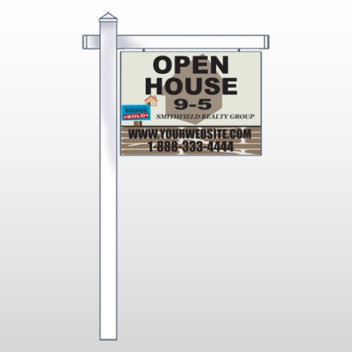 Brown House For Sale 860 18"H x 24"W Swing Arm Sign