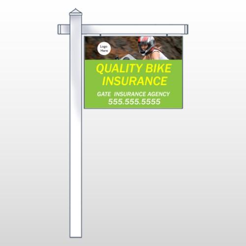 Bike Insurance 110 18"H x 24"W Swing Arm Sign