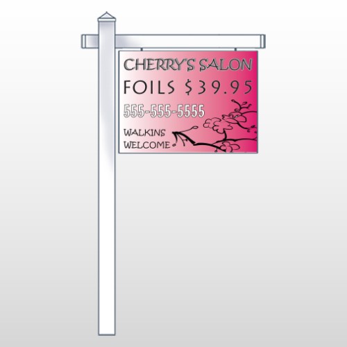 Cherry Salon 288 18"H x 24"W Swing Arm Sign