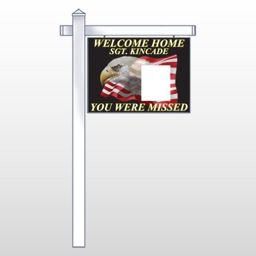 Eagle Flag 307 18"H x 24"W Swing Arm Sign