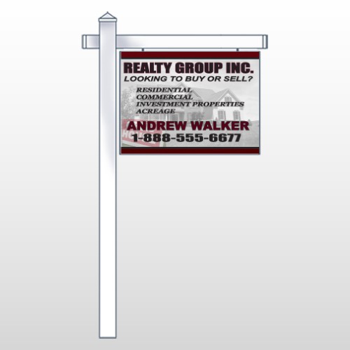 Faded Open House 865 18"H x 24"W Swing Arm Sign