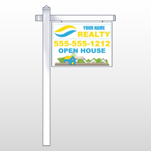 Fence Neighborhood 662 18"H x 24"W Swing Arm Sign 