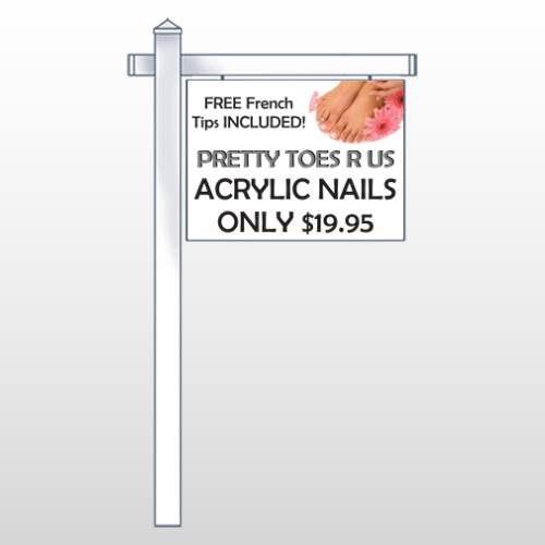 Floral Pedicure 293 18"H x 24"W Swing Arm Sign