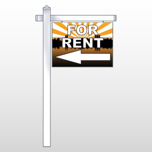 For Rent 720 18"H x 24"W Swing Arm Sign