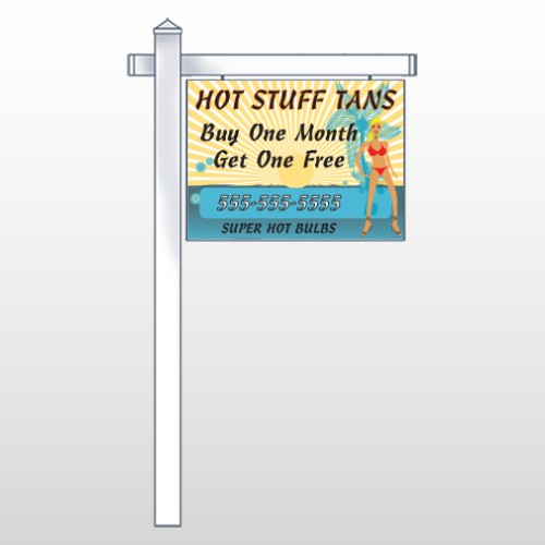 Hot Beach Tan 299 18"H x 24"W Swing Arm Sign