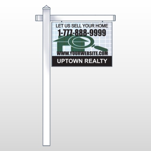 House Magnified 854 18"H x 24"W Swing Arm Sign