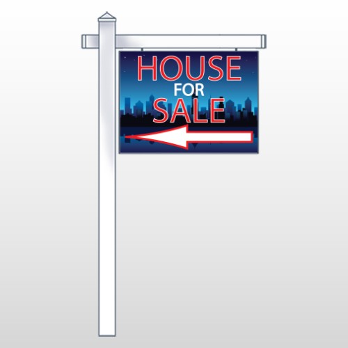 House Rent Night City 712 18"H x 24"W Swing Arm Sign