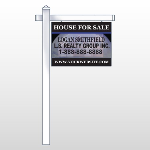 House Snow Globe 852 18"H x 24"W Swing Arm Sign