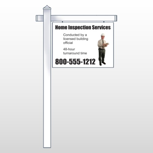 Inspection 244 18"H x 24"W Swing Arm Sign