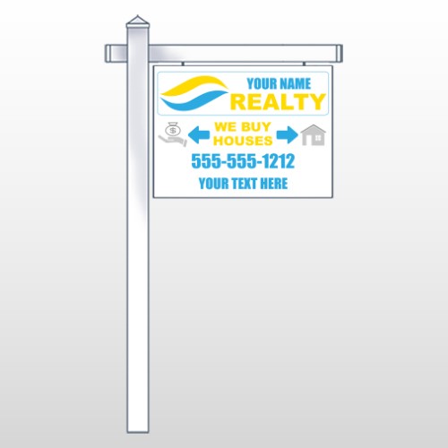 Money Bag And Home 659 18"H x 24"W Swing Arm Sign