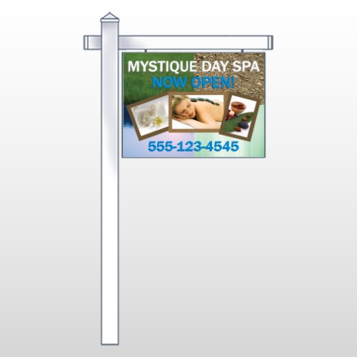 Mystique Spa 492 18"H x 24"W Swing Arm Sign