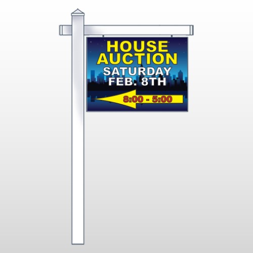 Open House Night City 708 18"H x 24"W Swing Arm Sign