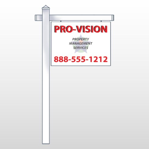 Property Management 247 18"H x 24"W Swing Arm Sign