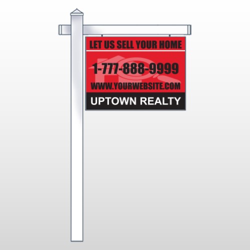 Red House Magnified 859 18"H x 24"W Swing Arm Sign