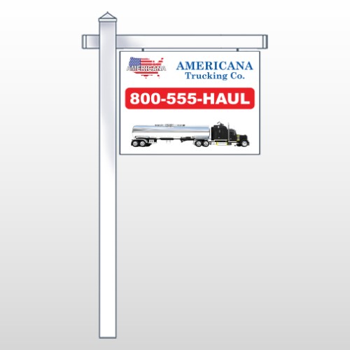 Tanker Truck 315 18"H x 24"W Swing Arm Sign