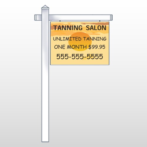 Tanning Sun 296 18"H x 24"W Swing Arm Sign
