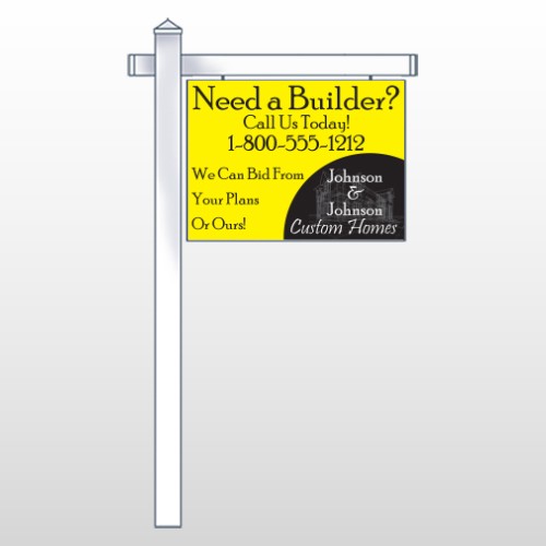 Yellow House 216 18"H x 24"W Swing Arm Sign