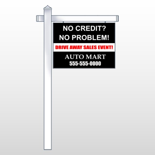 Auto Mart 114 18"H x 24"W Swing Arm Sign