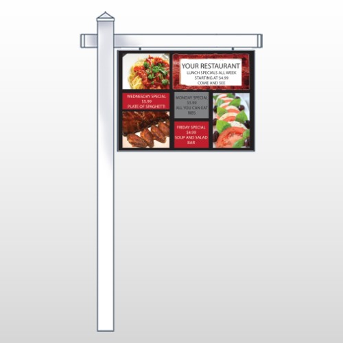 Restaurant Specials 370 18"H x 24"W Swing Arm Sign