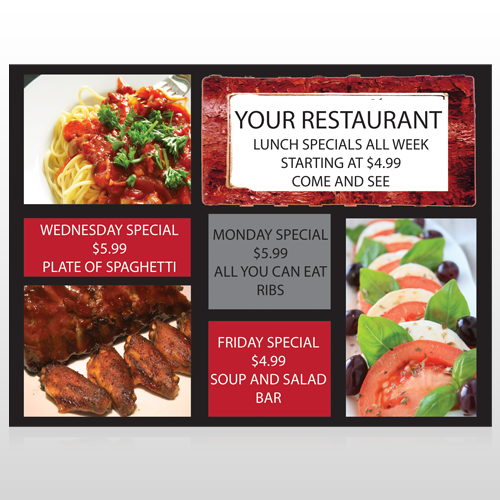 Restaurant Specials 370 Custom Sign