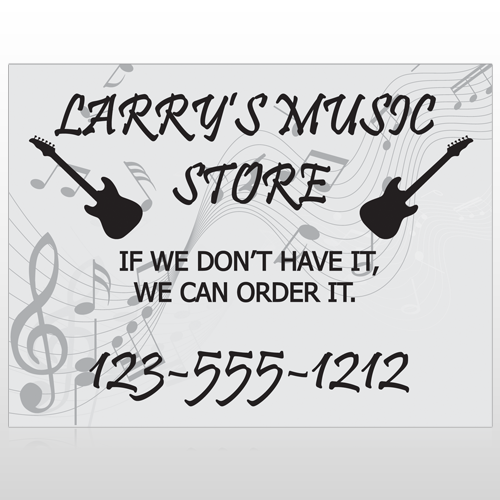 Silhouette Guitar 371 Custom Decal