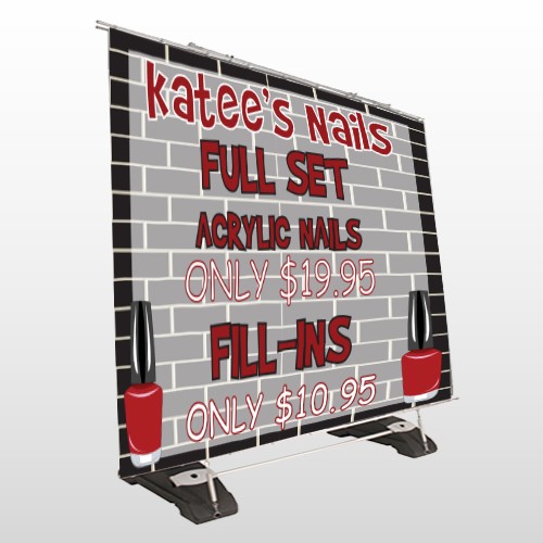 Acrylic Nails 292 Exterior Pocket Banner Stand