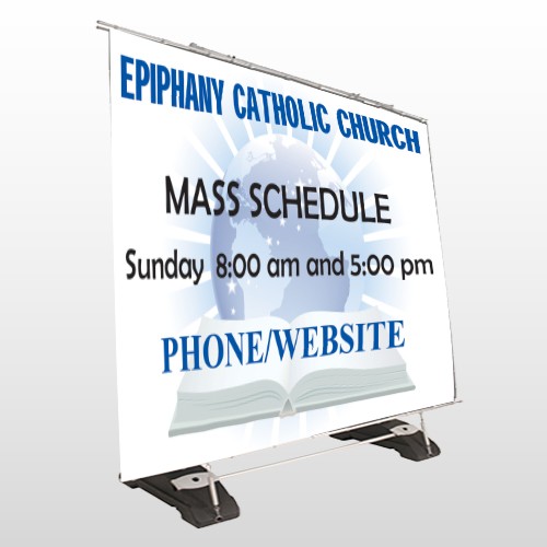 Book World 163 Exterior Pocket Banner Stand