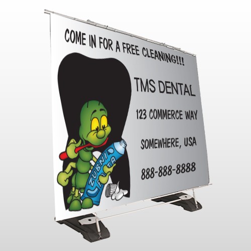 Brushing Germ 502 Extirior Pocket Banner Stand