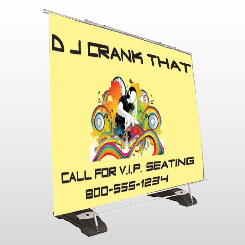 DJ Crank Night 369 Exterior Pocket Banner Stand