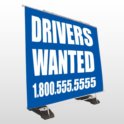 Drivers Wanted 314 Exterior Pocket Banner Stand