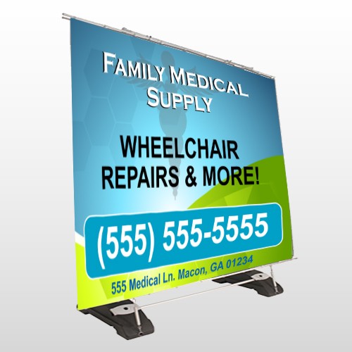 Family Medical 138 Exterior Pocket Banner Stand