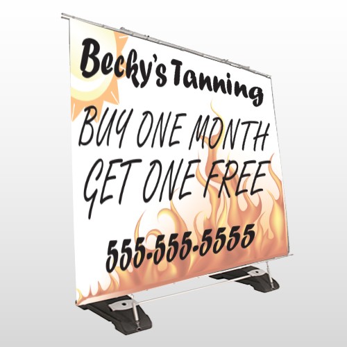 Flaming Sun Tan 298 Exterior Pocket Banner Stand