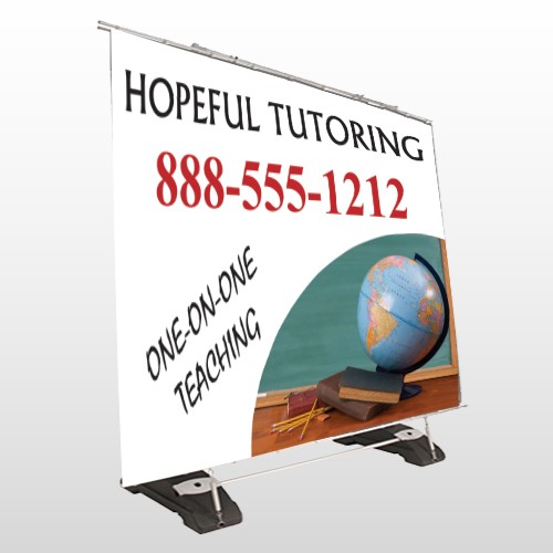 Globe Chalk 158 Exterior Pocket Banner Stand