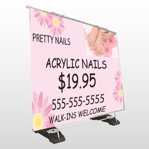 Nail Salon 291 Exterior Pocket Banner Stand