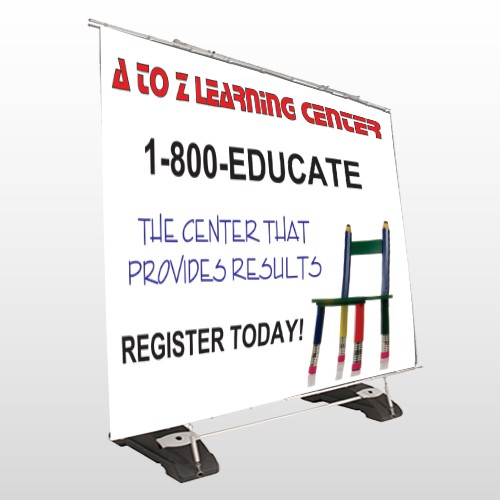 Pencil Chair 159 Exterior Pocket Banner Stand