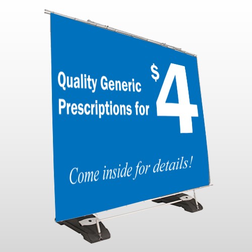 Pharmacy 334 Exterior Pocket Banner Stand
