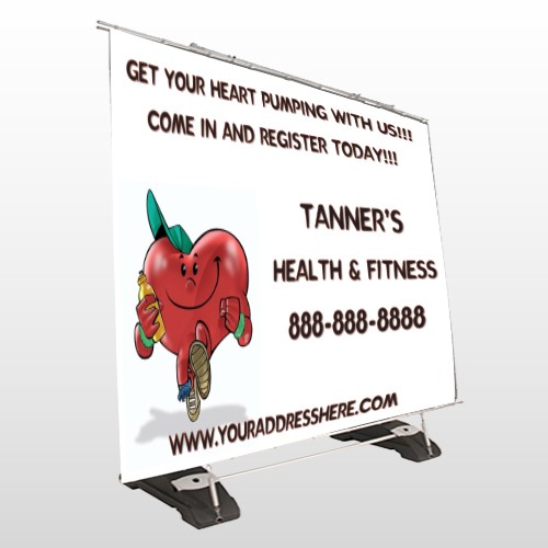 Running Heart 401 Exterior Pocket Banner Stand