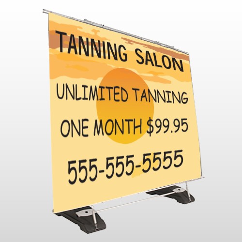Tanning Sun 296 Exterior Pocket Banner Stand