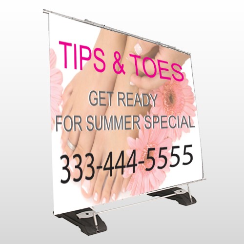Tips And Toes 488 Exterior Pocket Banner Stand