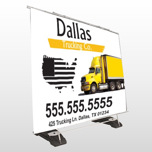 Yellow Truck 296 Exterior Pocket Banner Stand