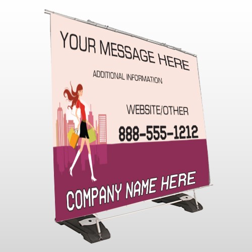 Fashion Shopping 179 Exterior Pocket Banner Stand