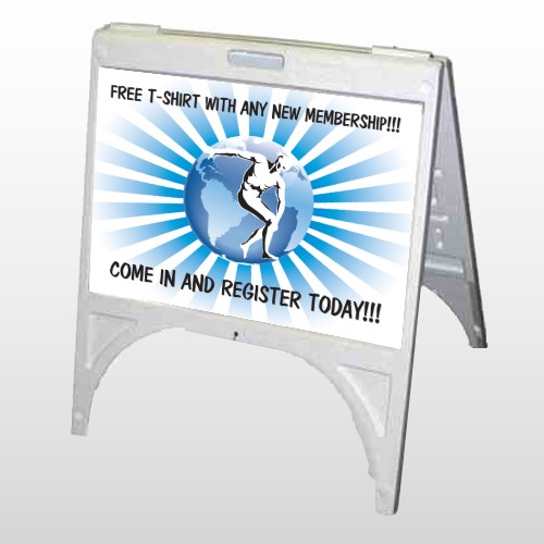 Man On Earth 406 A Frame Sign